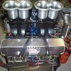 (410 allpro dragon claw) 410 c.i. sprint car engine. lite weight aluminum block, allpro cylinder heads, kinsler 2.900 dragon claw injection.